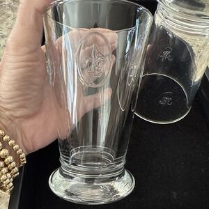 La Rochere‎ France, Fleur De Lis 10 Oz Tumbler Set Of (2) No Call Outs.   5113